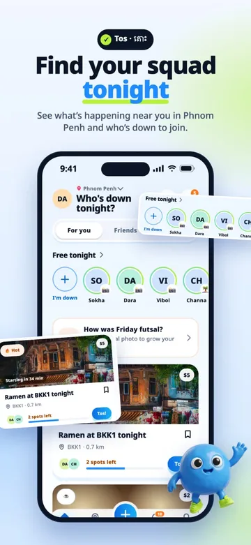 Find your squad tonight: home feed of what's happening in Phnom Penh